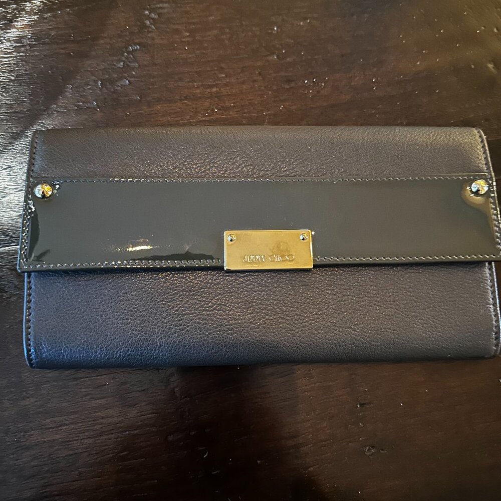 Jimmy Choo Leather & Patent Leather Clutch